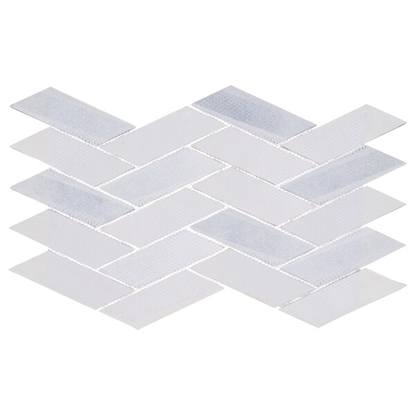 Andova Tiles SAMPLE Flight 2 x 425 Glass Herringbone  Chevron Mosaic Wall Tile - SAM-ANDFLI386