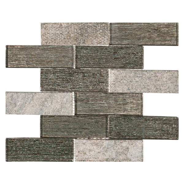 Andova Tiles SAMPLE Bovard 2 x 6 Glass Brick Joint Mosaic Tile - SAM-ANDBOV198