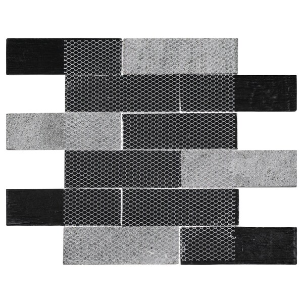 Andova Tiles SAMPLE Bovard 2 x 6 Glass Brick Joint Mosaic Tile - SAM-ANDBOV198