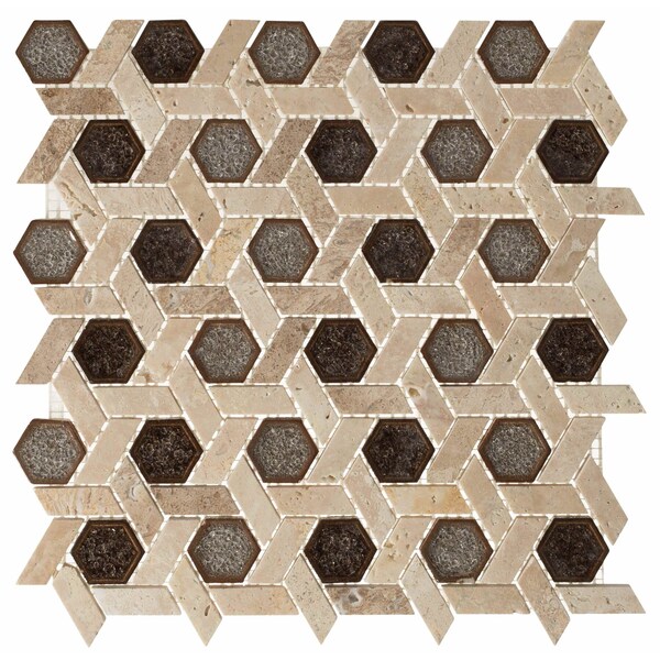 Andova Tiles ANDOVA TILES Exploration Israel 1" x 1" Glass Novelty Mosaic Tile - ANDEXPIL361