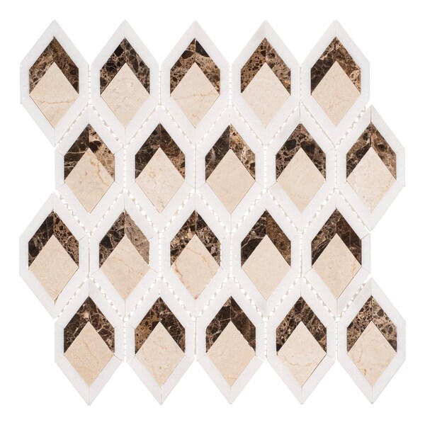 Andova Tiles ANDOVA TILES Easton 5" x 3" Glass Novelty Mosaic Wall & Floor Tile - ANDEAS337