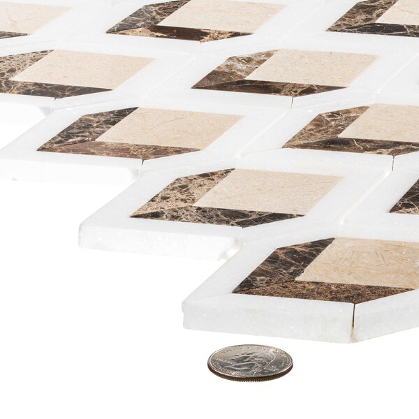 Andova Tiles ANDOVA TILES Easton 5" x 3" Glass Novelty Mosaic Wall & Floor Tile - ANDEAS337