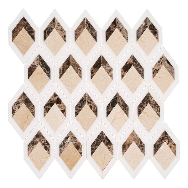 Andova Tiles ANDOVA TILES Easton 5" x 3" Glass Novelty Mosaic Wall & Floor Tile - ANDEAS337