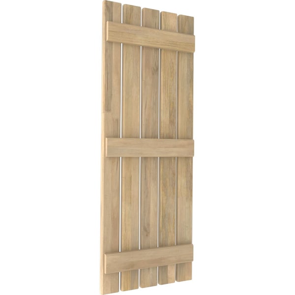 Ekena Millwork Americraft 5-Board (3 Batten) Exterior Real Wood Spaced Board-n-Batten Shutters, ARW401SB519X60UNH, PR - ARW401SB519X60UNH