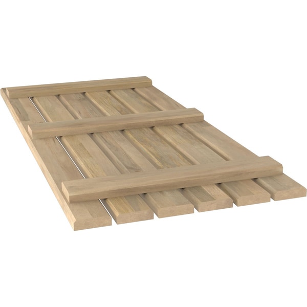 Ekena Millwork Americraft 6-Board (3 Batten) Exterior Real Wood Spaced Board-n-Batten Shutters, ARW401SB623X33UNH, PR - ARW401SB623X33UNH