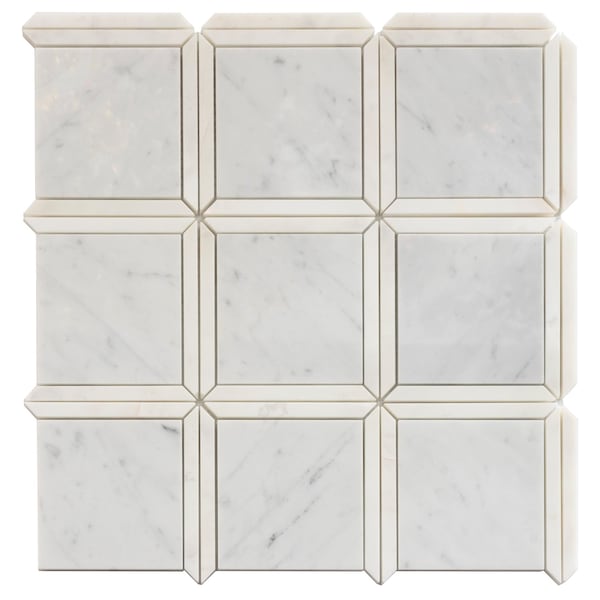 Apollo Tile Antique Square 5 sq.ft 12 in. x12 in. Marble Mosaic Tile, 5PK - APLDC99S01EC15