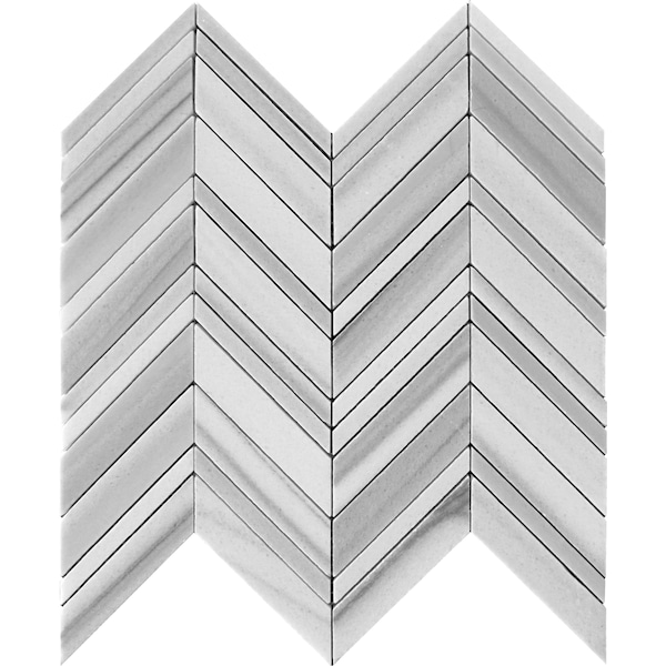 Apollo Tile Sample of Equator Chevron 12"x12.2" Marble Mosaic Tile - APLMRM99CV05EC87 SAMPLE