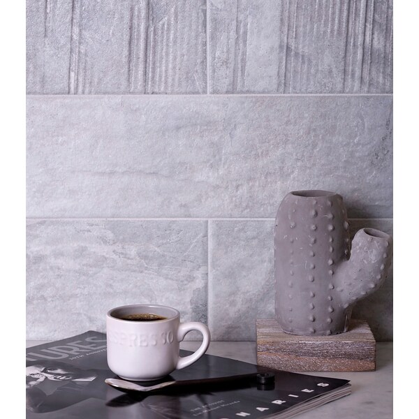 Apollo Tile Sample of Brick Brooklyn Gris 4"x13" 12 Sq.Ft Porcelain Tile - APLEC92 SAMPLE