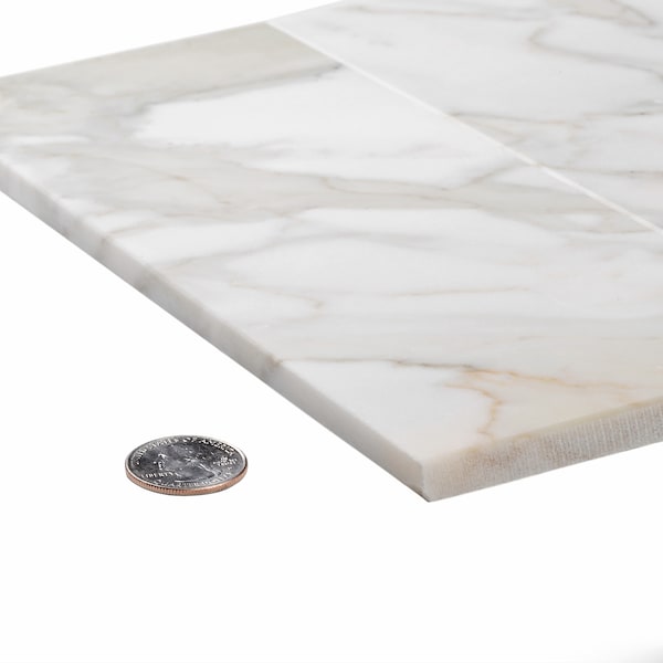 Apollo Tile Sample of 4X12 Calacatta Gold Honed Subway Tile 5 Sq.Ft - APLFCT99412HEC82 SAMPLE