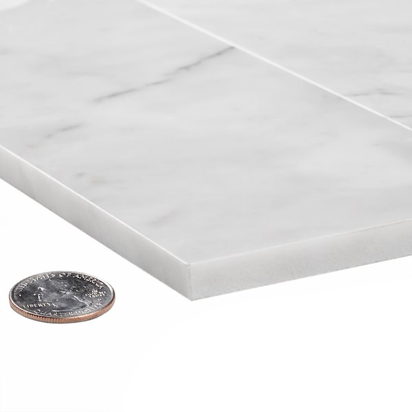 Apollo Tile Sample of 4X12 Carrara White Polished Subway Tile 5 Sq.Ft - APLFCA99412PEC81 SAMPLE