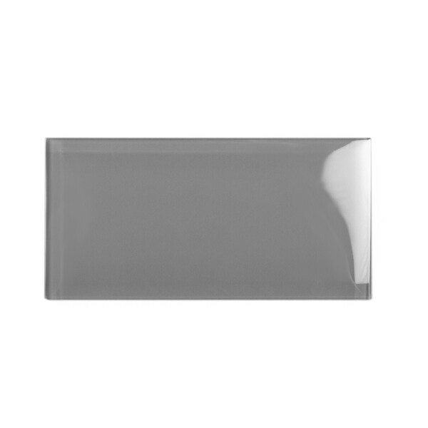 Apollo Tile Sample of 3X6 Soft Grey Glossy Subway Glass Tile 5 Sq.Ft. - APLA9909236EC102 SAMPLE