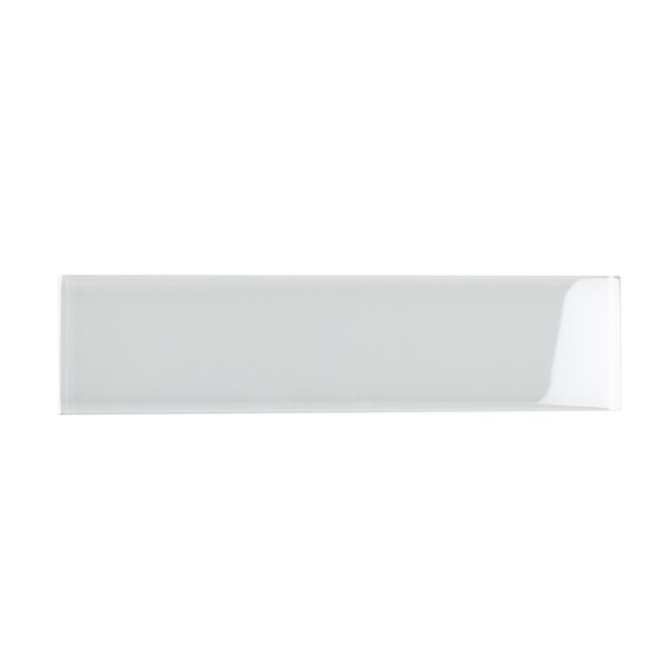 Apollo Tile Sample of 3X12 Soft White Glossy Subway Glass Tile 5 Sq.Ft. - APLA99066312EC99 SAMPLE