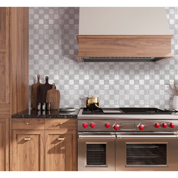 Apollo Tile White Matchsticks 5 sq.ft 12 in. x12 in. Carrara Marble Mosaic Tile, 5PK - APLDC99L01EC12