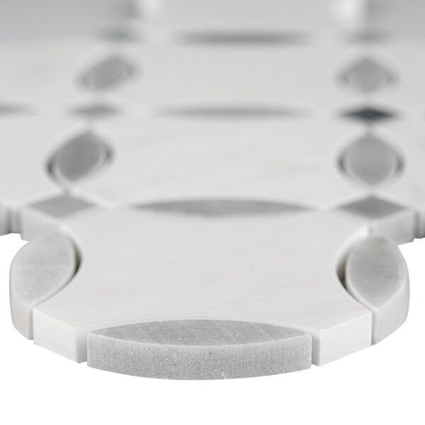 Msi Bianco Dolomite Lola 10.25 x 10.25 Polished Marble Mosaic Floor And Wall Tile, 10PK - ZOR-MD-0576