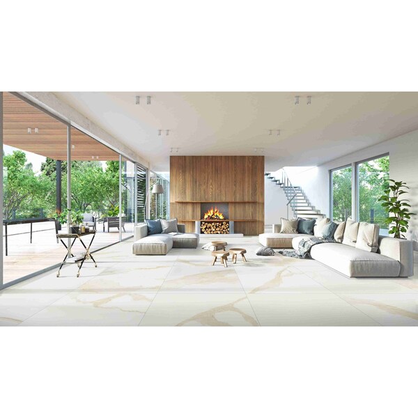 Msi Eden Calacatta Sample Matte Porcelain Floor and Wall Tile - ZOR-PT-0712-SAM