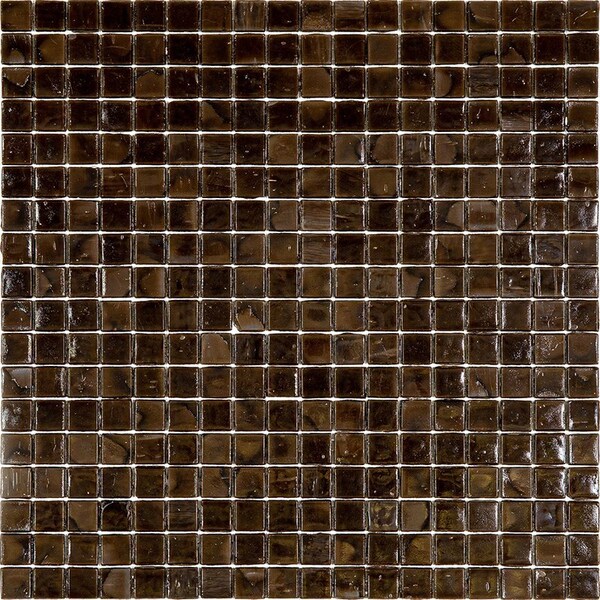 Apollo Tile Skosh 11.6inx11.6in Glossy Russet Brown Glass Mosaic Wall and Floor Tile 18.69 sqft/case, 20PK - APLNB88BR614A