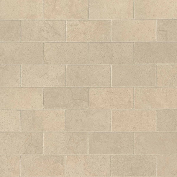 Msi Aria Cremita 2 In. X 4 In. Polished Porcelain Mesh-Mounted Mosaic Tile, 8PK - ZOR-PT-0506