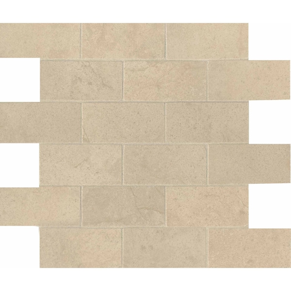 Msi Aria Cremita 2 In. X 4 In. Polished Porcelain Mesh-Mounted Mosaic Tile, 8PK - ZOR-PT-0506