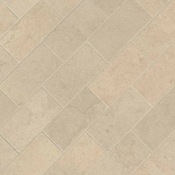 Msi Aria Cremita 2 In. X 4 In. Polished Porcelain Mesh-Mounted Mosaic Tile, 8PK - ZOR-PT-0506