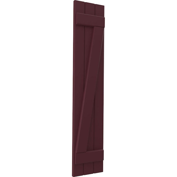 Ekena Millwork Americraft 3-Board (2 Batten) Wood Joined Board-n-Batten Shutters w/ Z-Bar, ARW102BB311X39WRH, PR - ARW102BB311X39WRH