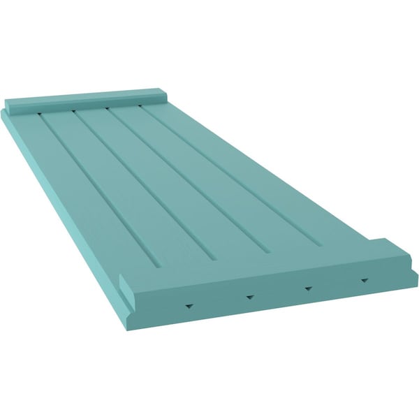 Ekena Millwork Americraft 5-Board Exterior Wood Joined Board-n-Batten Shutters w/ End Batten, ARW103BB518X52PTH, PR - ARW103BB518X52PTH