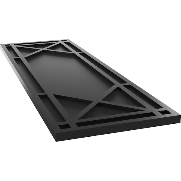 Ekena Millwork True Fit PVC Bungalow Fixed Mount Shutters, Black, 12W x 29H, PR - TFP001BG12X029BL