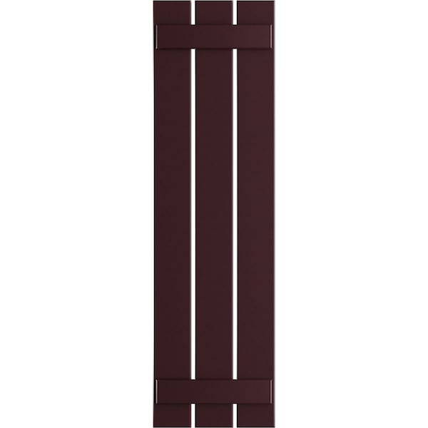 Ekena Millwork True Fit PVC, Three Board Spaced Board-n-Batten Shutters, Wine Red , 17 1/8W x 64H, PR - TFP101SBF17X064WR