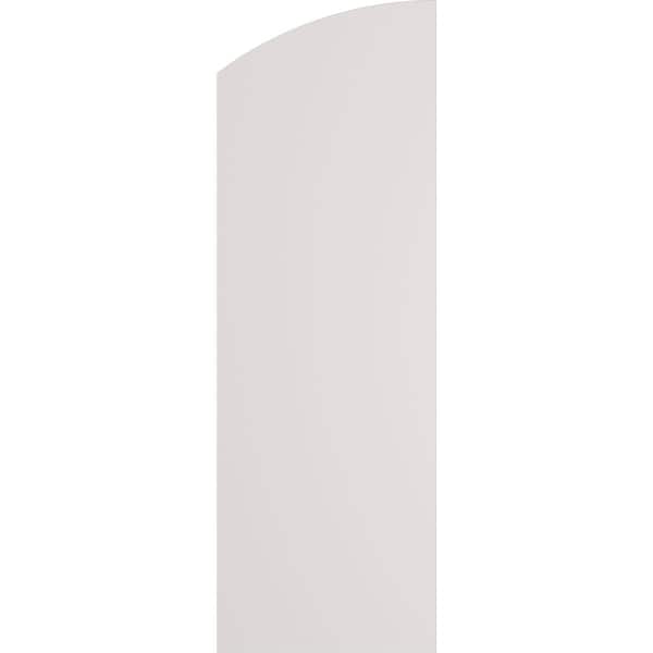 Ekena Millwork True Fit PVC, Three Board Elliptical Top Joined Board-n-Batten Shutters, Unfinished, 16 1/8W x 73H, PR - TFP101BE16X073UN