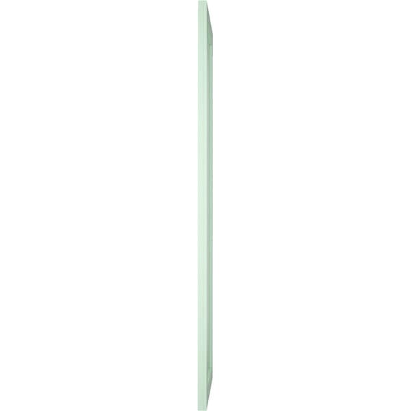 Ekena Millwork True Fit PVC Single Panel Herringbone Modern Style Fixed Mount Shutters, Seaglass, 15W x 67H, PR - TFP001HB15X067SG