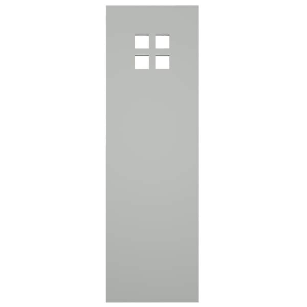 Ekena Millwork True Fit PVC San Antonio Mission Style Fixed Mount Shutters, Hailstorm Gray, 18W x 29H, PR - TFP001ST18X029ST