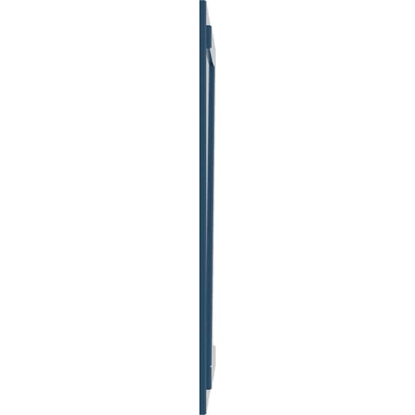 Ekena Millwork True Fit PVC Three Board Joined Board-n-Batten Shutters w/Z-Bar, Sojourn Blue , 16 1/8W x 40H, PR - TFP102BBF16X040HB