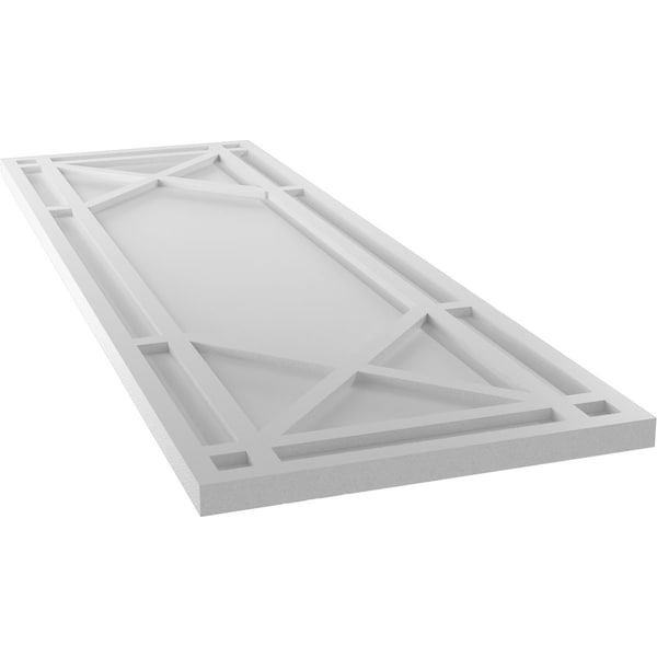 Ekena Millwork True Fit PVC Bungalow Fixed Mount Shutters, Primed, 15"W x 36"H - TFP001BG15X036PR
