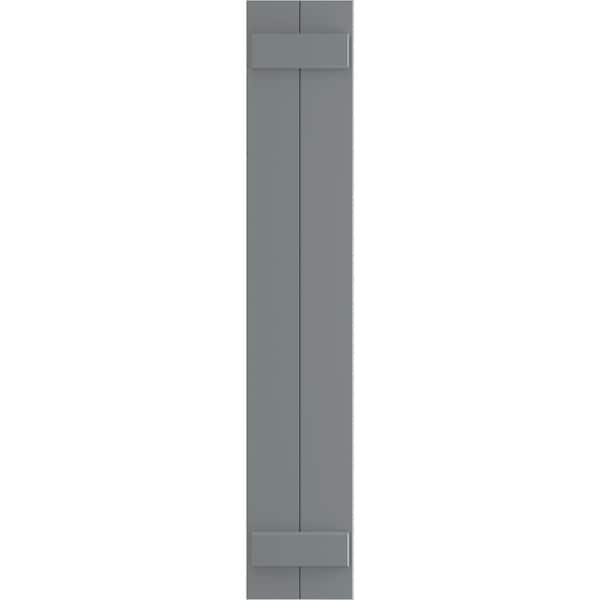 Ekena Millwork True Fit PVC Two Board Joined Board-n-Batten Shutters, Ocean Swell, 10 3/4W x 26H, PR - TFP101BBF11X026CH
