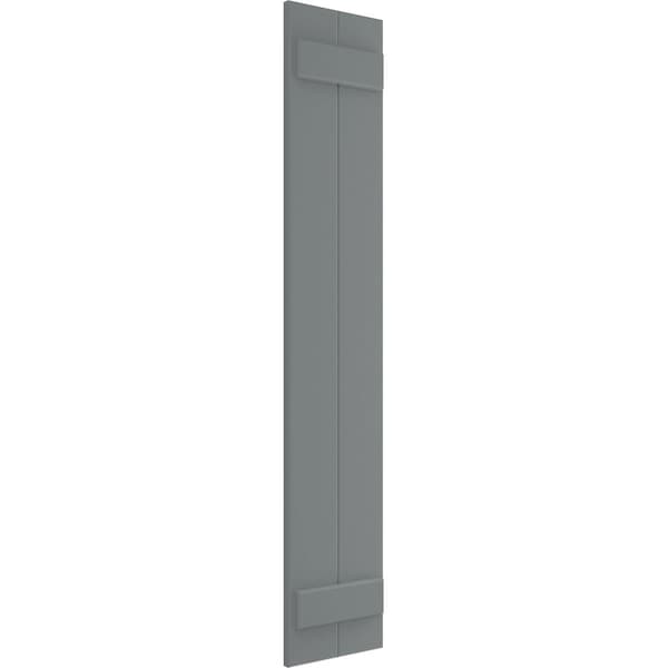 Ekena Millwork True Fit PVC Two Board Joined Board-n-Batten Shutters, Ocean Swell, 10 3/4W x 26H, PR - TFP101BBF11X026CH