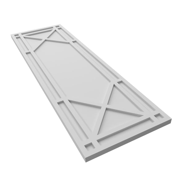 Ekena Millwork True Fit PVC Bungalow Fixed Mount Shutters, White, 18W x 25H, PR - TFP001BG18X025WH