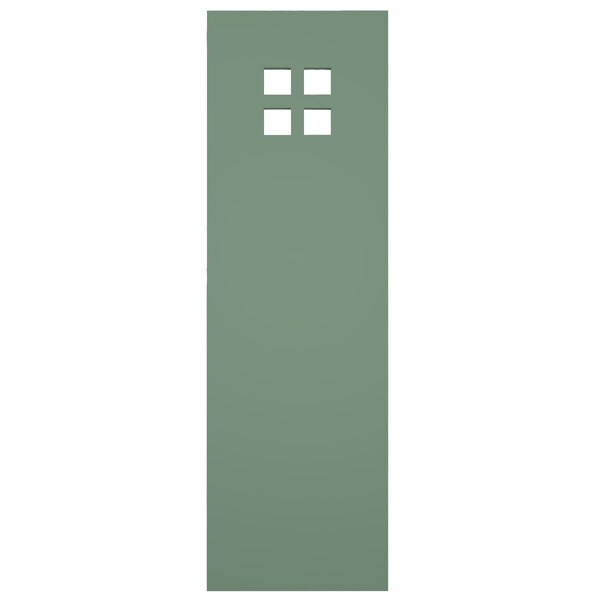 Ekena Millwork True Fit PVC San Antonio Mission Style Fixed Mount Shutters, Track Green, 15W x 27H, PR - TFP001ST15X027TG