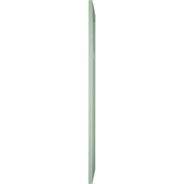 Ekena Millwork True Fit PVC San Antonio Mission Style Fixed Mount Shutters, Track Green, 15W x 27H, PR - TFP001ST15X027TG