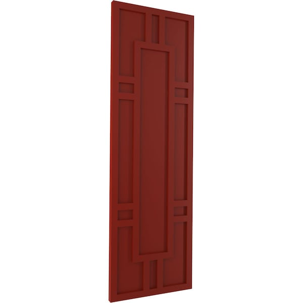 Ekena Millwork True Fit PVC Hastings Fixed Mount Shutters, Pepper Red, 12W x 79H, PR - TFP001HS12X079MR