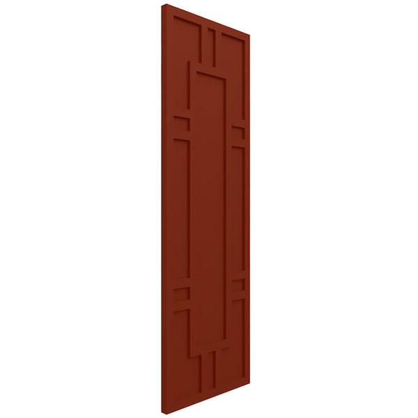 Ekena Millwork True Fit PVC Hastings Fixed Mount Shutters, Pepper Red, 12W x 79H, PR - TFP001HS12X079MR