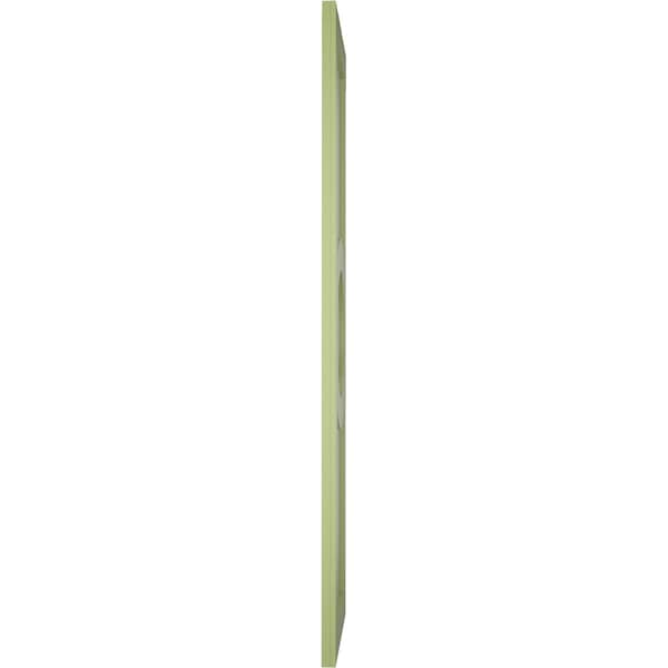 Ekena Millwork True Fit PVC Center Circle Arts & Crafts Fixed Mount Shutters, Moss Green, 18W x 61H, PR - TFP001AC18X061MG