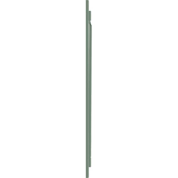 Ekena Millwork True Fit PVC, Two Board Joined Board-n-Batten Shutters w/Z-Bar, Track Green , 10 3/4W x 79H, PR - TFP102BBF11X079TG