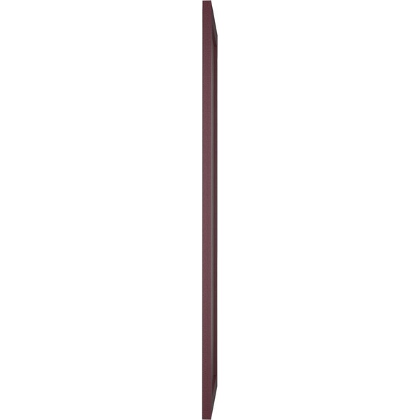Ekena Millwork True Fit PVC Single Panel Herringbone Modern Style Fixed Mount Shutters, Wine Red, 12W x 54H, PR - TFP001HB12X054WR