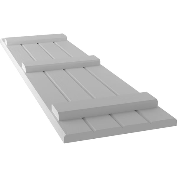 Ekena Millwork Americraft 4-Board (3 Batten) Exterior Real Wood Joined Board-n-Batten Shutters, ARW401BB414X37PRH - ARW401BB414X37PRH