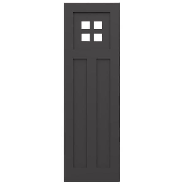 Ekena Millwork True Fit PVC San Antonio Mission Style Fixed Mount Shutters, Shadow Mountain, 18W x 26H, PR - TFP001ST18X026SM
