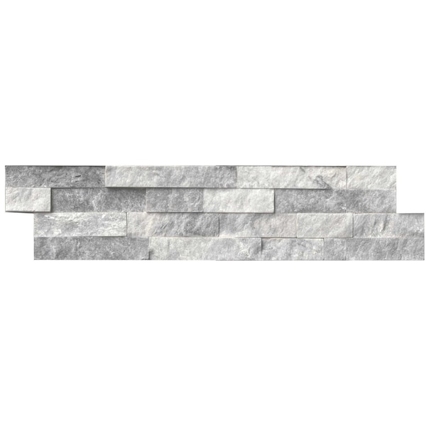 Msi Alaska Gray Splitface Ledger Panel 6 In. X 24 In. Natural Marble Wall Tile, 6PK - ZOR-PNL-0014
