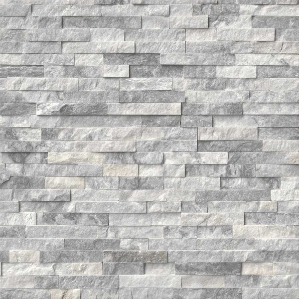 Msi Alaska Gray Splitface Ledger Panel 6 In. X 24 In. Natural Marble Wall Tile, 6PK - ZOR-PNL-0014