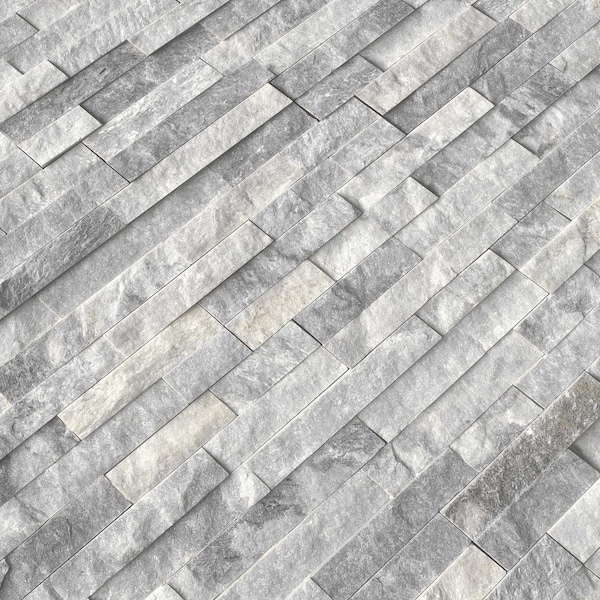 Msi Alaska Gray Splitface Ledger Panel 6 In. X 24 In. Natural Marble Wall Tile, 6PK - ZOR-PNL-0014