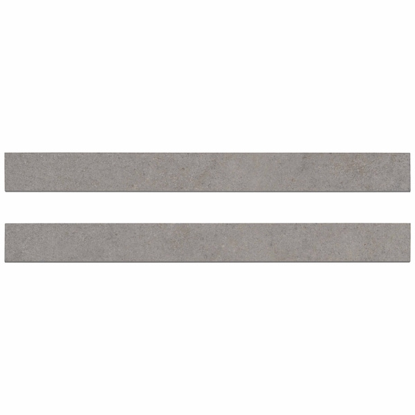 Msi Concerto Grigio 2.125 In. X 24 In. Porcelain Bullnose Tile Trim, 12PK - ZOR-PT-TR-0178