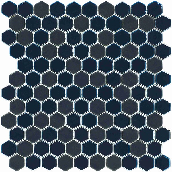 Daltile Uptown Glass 1in Hexagon Mosaic, 16.92 SQFT Per Carton, 18PK - UP191HEXMS1P