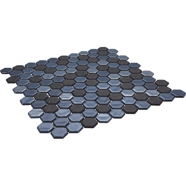 Daltile Uptown Glass 1in Hexagon Mosaic, 16.92 SQFT Per Carton, 18PK - UP191HEXMS1P